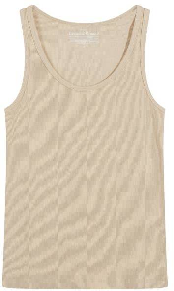 Bread and Boxers Women Ribbed Tank Top Beige bomull Small Dam 