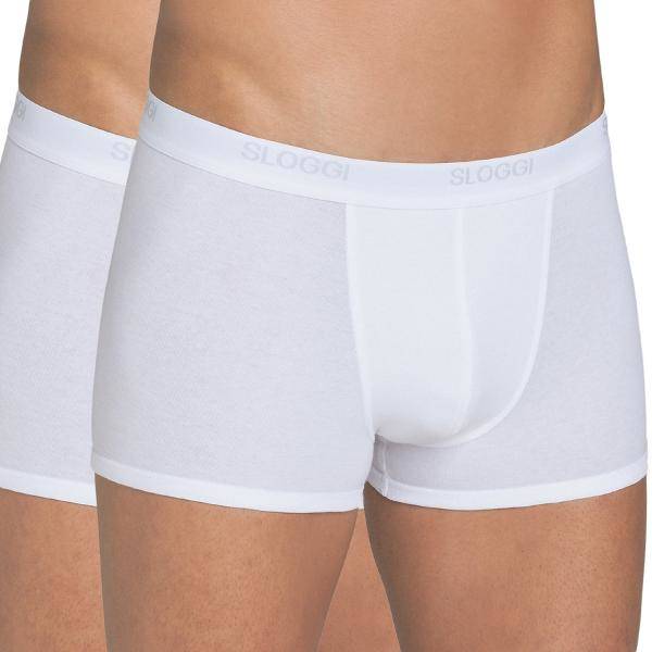 Sloggi Kalsonger 2P For Men Basic Short Vit bomull Small Herr 