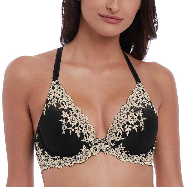 Wacoal BH Embrace Lace Plunge Underwire Bra Svart B 75 Dam 