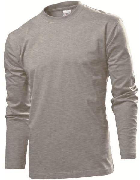 Stedman Comfort-T Long Sleeve Grå bomull Small Herr 