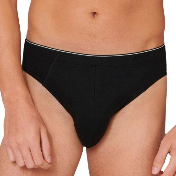 Schiesser Kalsonger 95-5 Organic Cotton Mini Brief Svart ekologisk bomull Small Herr 