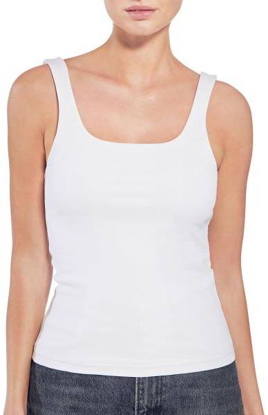 Bread and Boxers Women Tank Top With Scoop Back Vit ekologisk bomull Small Dam 