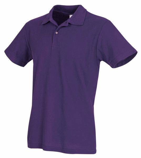 Stedman Polo Men Lila bomull Small Herr 