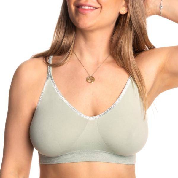 Missya BH Lucia Glitter Bra Top Mintgrön polyamid Small Dam 