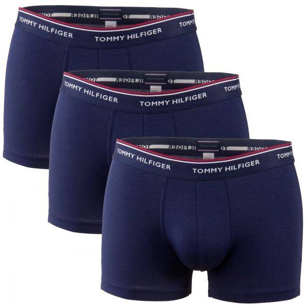 Tommy Hilfiger Kalsonger 3P Stretch Trunk Premium Essentials Mörkblå bomull Small Herr 