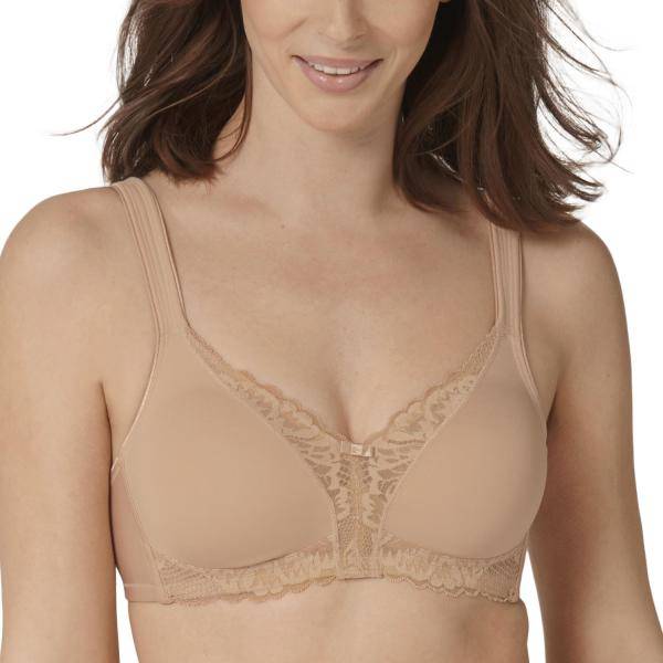 Triumph BH Modern Lace Cotton Soft Bra Beige A 75 Dam 