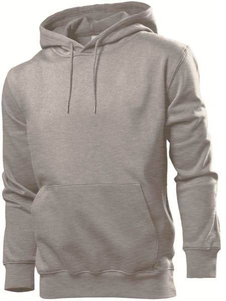 Stedman Sweatshirt Hooded Men Gråmelerad Small Herr 