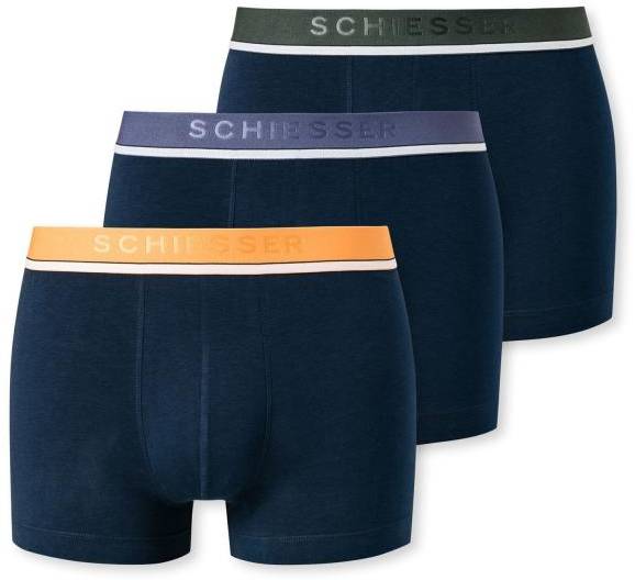 Schiesser Kalsonger 3P 95-5 Organic Cotton Rio Boxer Marin Medium Herr 