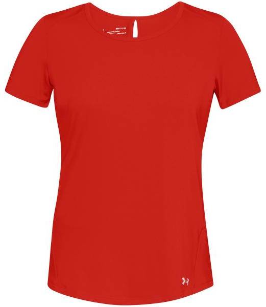 Under Armour Speed Stride Short Sleeve Röd polyester Small Dam 