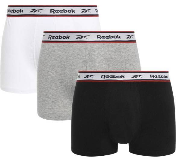 Reebok Kalsonger 3P Barlow Sports Trunk Grå/Svart bomull Small Herr 