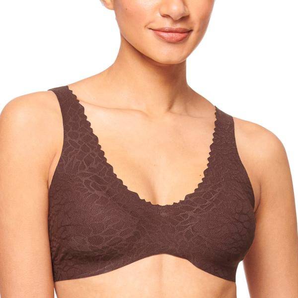 Sloggi BH ZERO Feel Lace 2.0 Bralette Brun Small Dam 