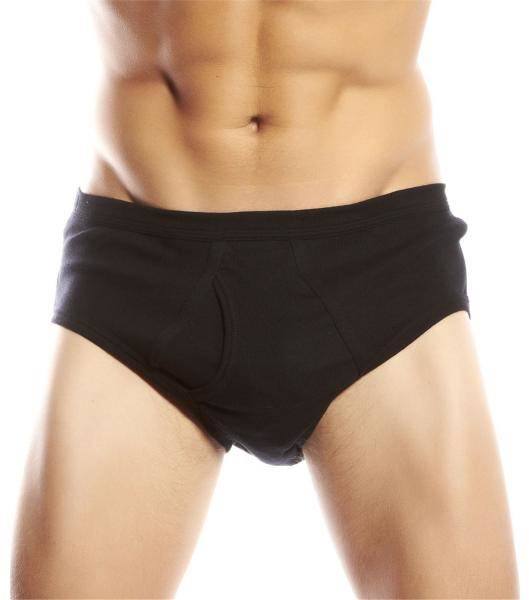 JBS Kalsonger Basic Fly Brief Svart bomull Small Herr 