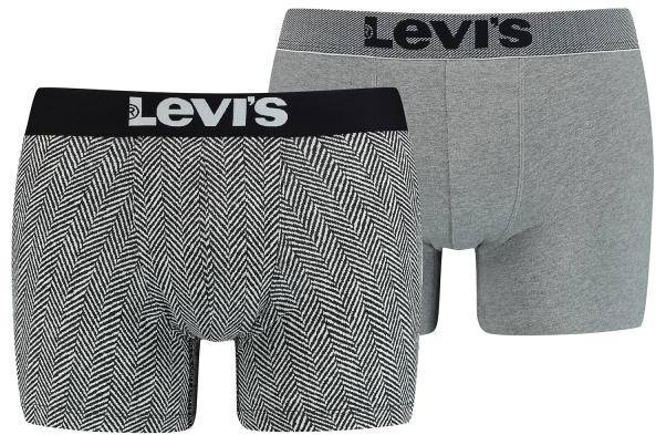 Levis Kalsonger 2P Base Herringbone Boxer Grå bomull Medium Herr 