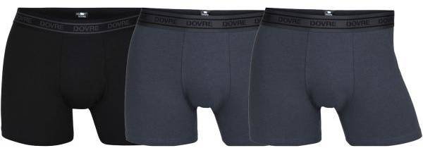 Dovre Kalsonger 3P Bamboo Boxer Tights Svart/Grå Medium Herr 