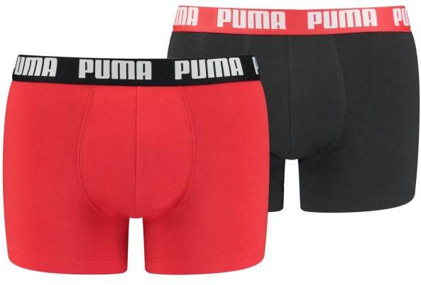 Puma Kalsonger 2P Basic Boxer Svart/Röd bomull Small Herr 