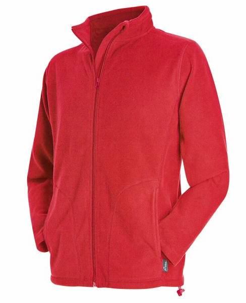 Stedman Active Fleece Jacket For Men Röd Polyester Small Herr (Övriga Jackor i kategorin Jackor)
