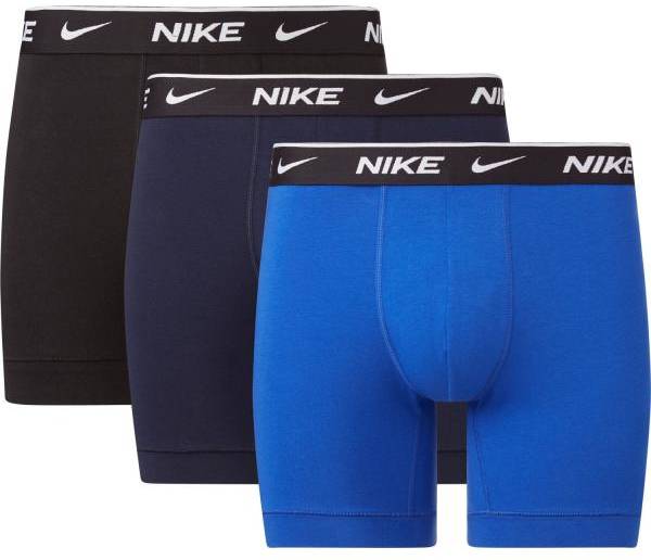 Nike Kalsonger 3P Everyday Essentials Cotton Stretch Boxer Svart/Blå bomull Small Herr 