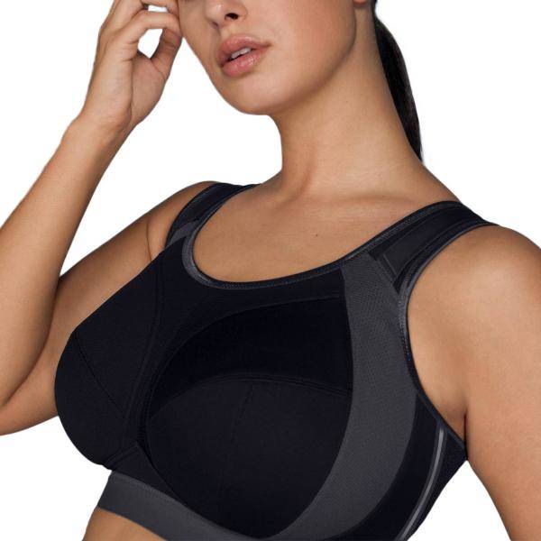 Anita BH Active Extreme Control Plus Sports Bra Svart/Grå F 75 Dam 