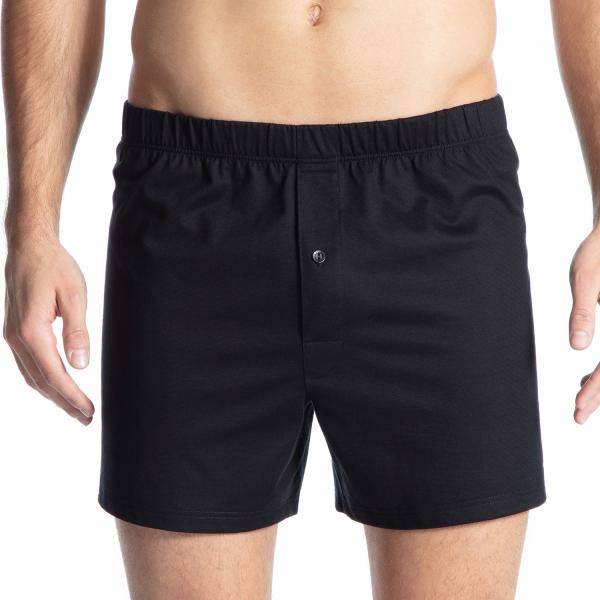 Calida Kalsonger Cotton Code Boxer Shorts With Fly Svart bomull Medium Herr 