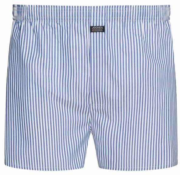 Jockey Kalsonger Woven Poplin Boxer Shorts Blårandig bomull Small Herr 