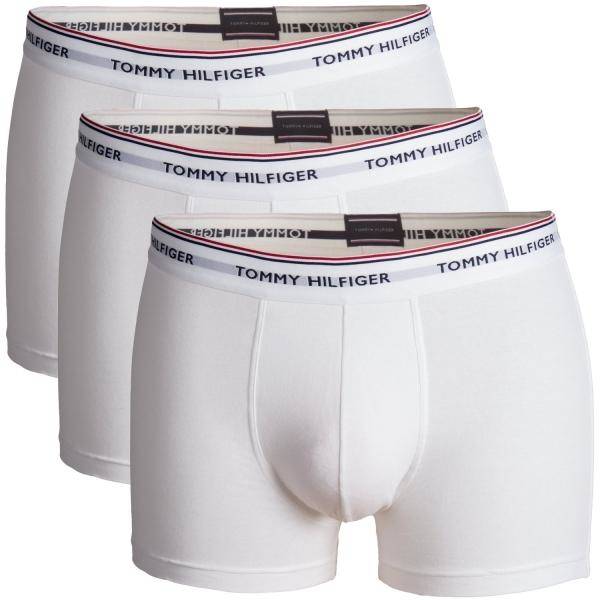 Tommy Hilfiger Kalsonger 3P Stretch Trunk Premium Essentials Vit bomull Small Herr 