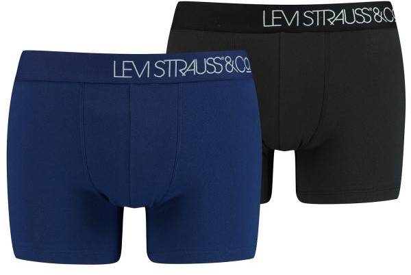 Levis Kalsonger 2P Base Boomer Piquee Boxer Blå bomull Large Herr 