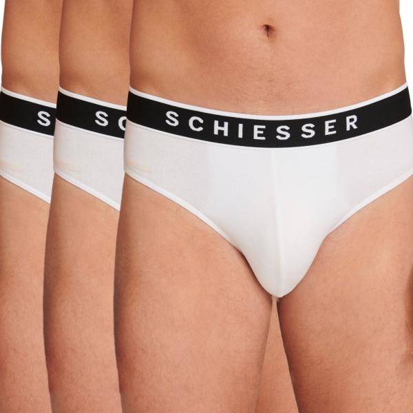 Schiesser Kalsonger 3P 95-5 Organic Cotton Rio Brief Vit bomull Small Herr 