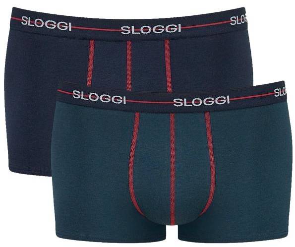 Sloggi Kalsonger 2P For Men Start Hip Blå/Grön bomull Small Herr 