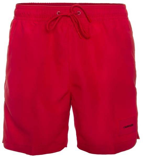 Calvin Klein Badbyxor Core Solids Drawstring Swim Shorts Röd polyester Small Herr 