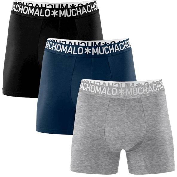 Muchachomalo Kalsonger 3P Cotton Stretch Basic Boxer Grå/Svart bomull Small Herr 