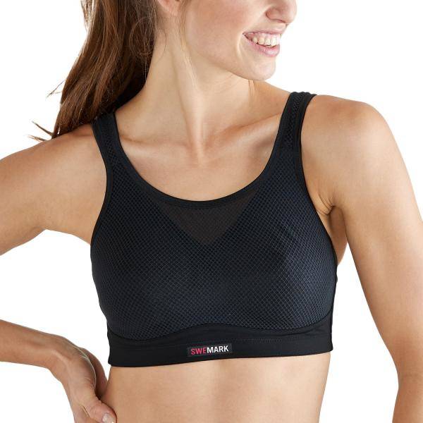 Swemark Magic High Support Sport Bra BH Svart B 75 Dam 