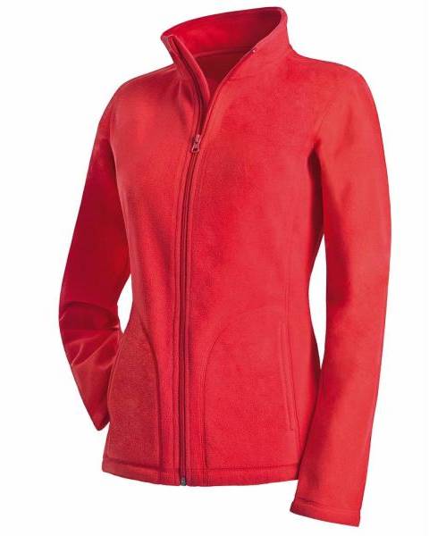 Stedman Active Fleece Jacket For Women Röd polyester Small Dam 