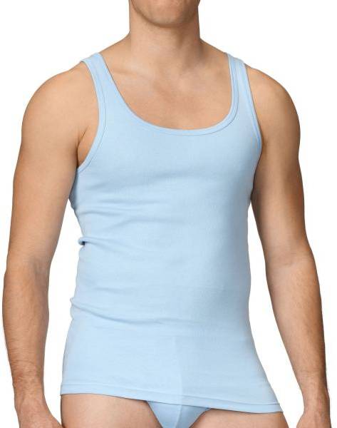 Calida Twisted Athletic Shirt 12010 Ljusblå bomull Small Herr 