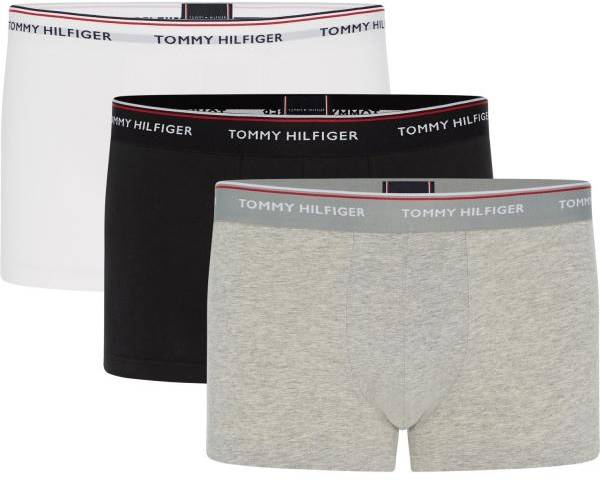 Tommy Hilfiger Kalsonger 3P Premium Essentials Low Rise Trunk Vit/Grå bomull Small Herr 