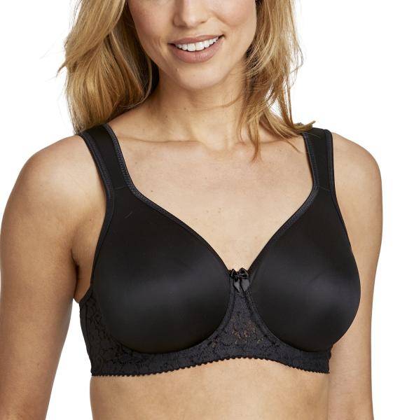 Miss Mary Smooth Lacy T-shirt Bra BH Svart B 80 Dam 