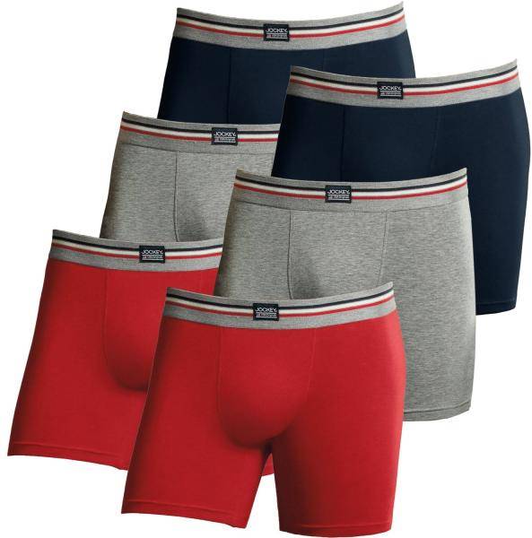 Jockey Kalsonger 6P Cotton Stretch Boxer Trunk Blandad Färg bomull Medium Herr 