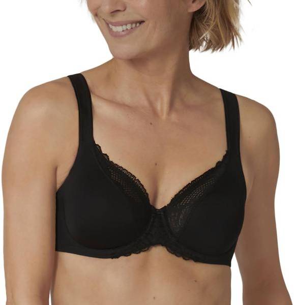 Triumph BH Modern Lace Cotton Underwire Bra Svart B 75 Dam 