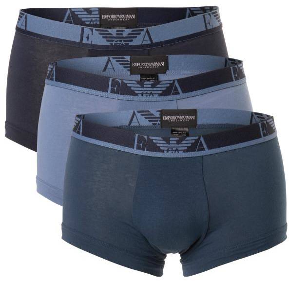 Armani Monogram Trunk Kalsonger Mörkblå bomull Small Herr 