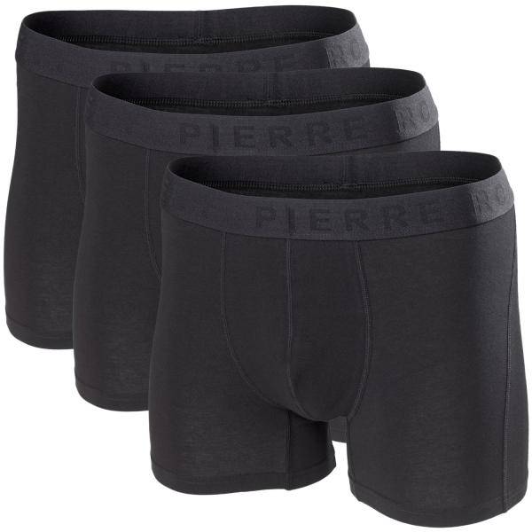 Pierre Robert Kalsonger 3P For Men Boxers Svart ekologisk bomull Small Herr 