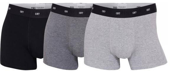 CR7 Cristiano Ronaldo Kalsonger 3P Bamboo Trunks Svart/Grå Small Herr 