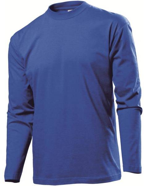 Stedman Classic Long Sleeve Men Royalblå bomull Small Herr 