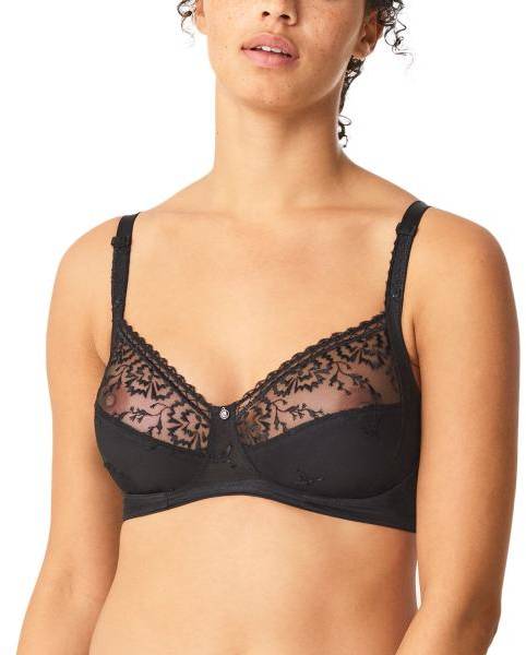 Chantelle BH Every Curve Wirefree Bra Svart B 75 Dam 