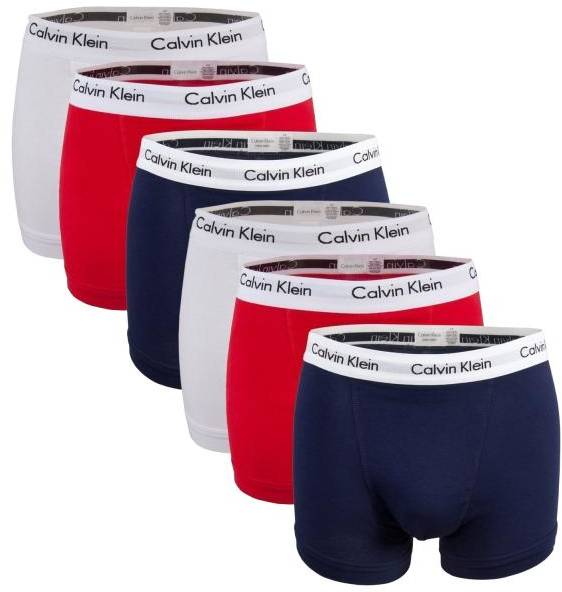 Calvin Klein Kalsonger 6P Cotton Stretch Trunks Flerfärgad-2 bomull Small Herr 