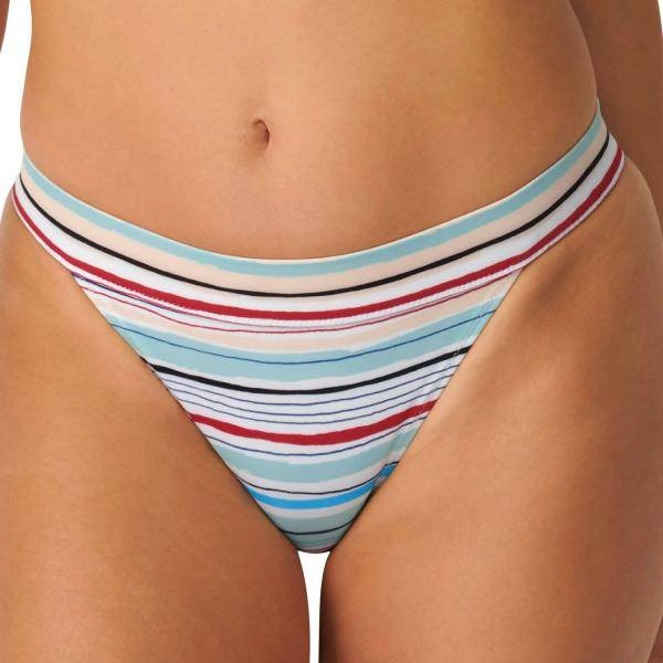 Sloggi Shore Candy Basslet Brazilian Bikini Brief Ljusblå Randig Small Dam 