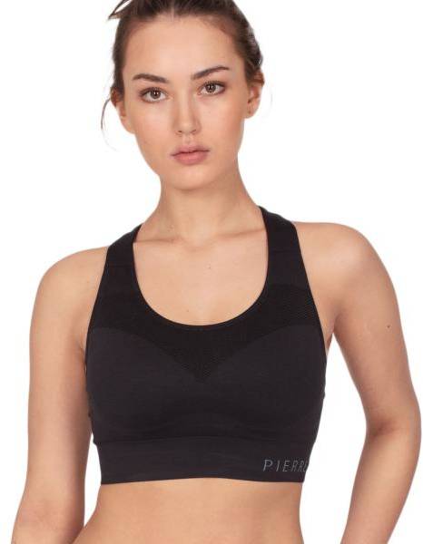 Pierre Robert BH Medium Support Sports Bra Svart polyamid Small Dam 