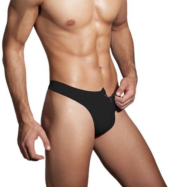 Doreanse Kalsonger Men Zip Slip String Svart Small Herr 