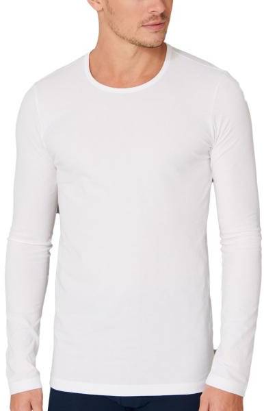 Schiesser 95-5 Organic Cotton Long Sleeve Shirt Vit Ekologisk Bomull Small Herr (Övriga Pyjamasar i kategorin Pyjamasar)
