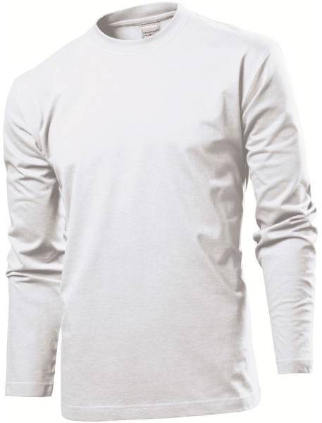 Stedman Comfort-T Long Sleeve Vit bomull Small Herr 