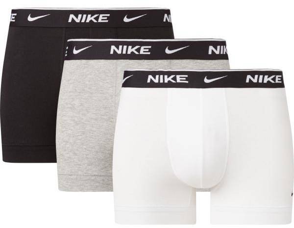 Nike Kalsonger 3P Everyday Essentials Cotton Stretch Trunk Svart/Grå bomull Small Herr 