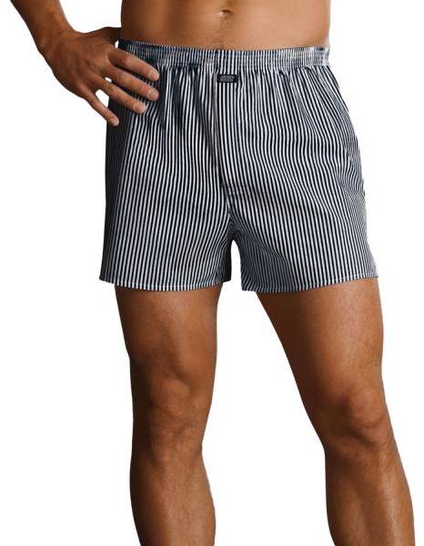 Jockey Kalsonger Woven Poplin Boxer Shorts Randig bomull Small Herr 